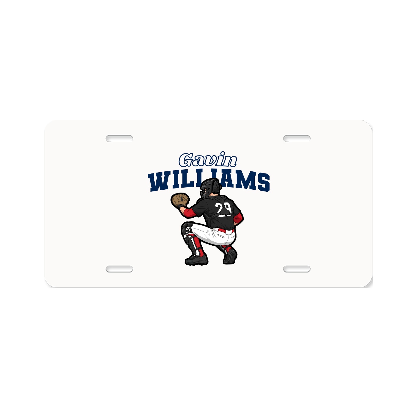 License Plate — Name Arch in Classic