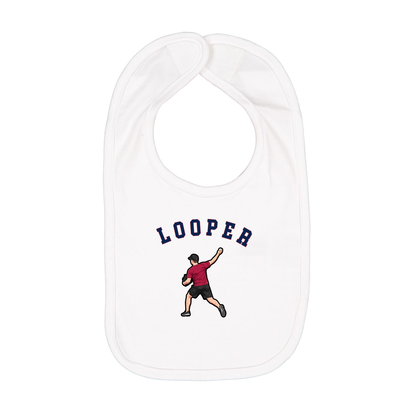 Infant Bib — Shirsey Arch in White
