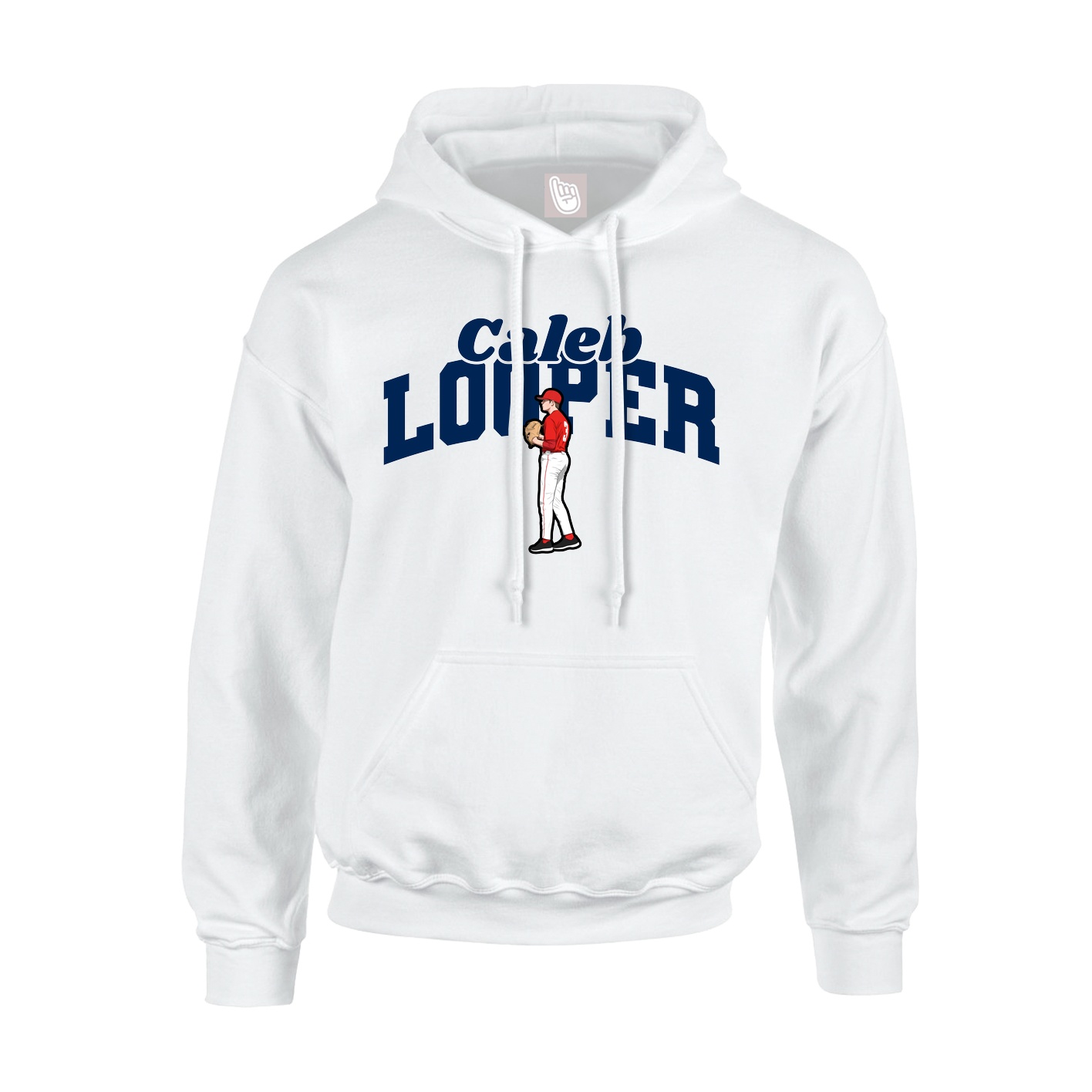Hoodie — Signature Arch in White