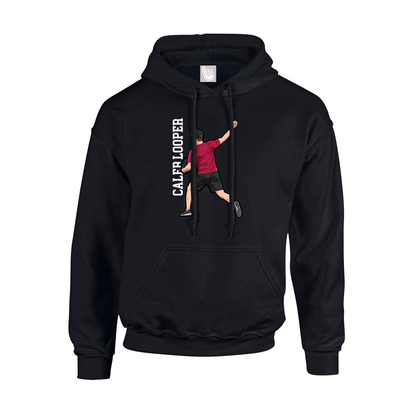 Youth Hoodie — Name Vertical in Black