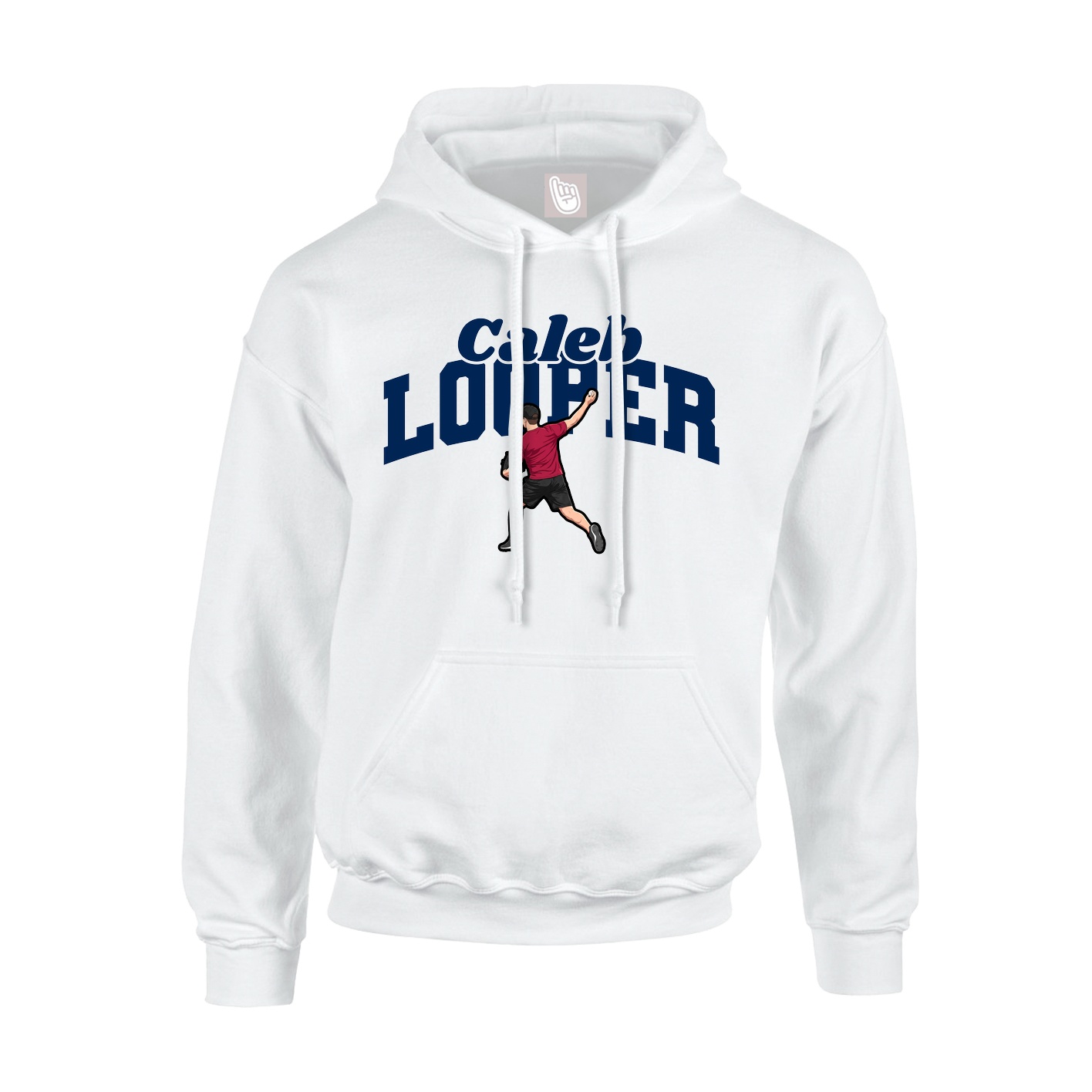 Youth Hoodie — Signature Arch in White