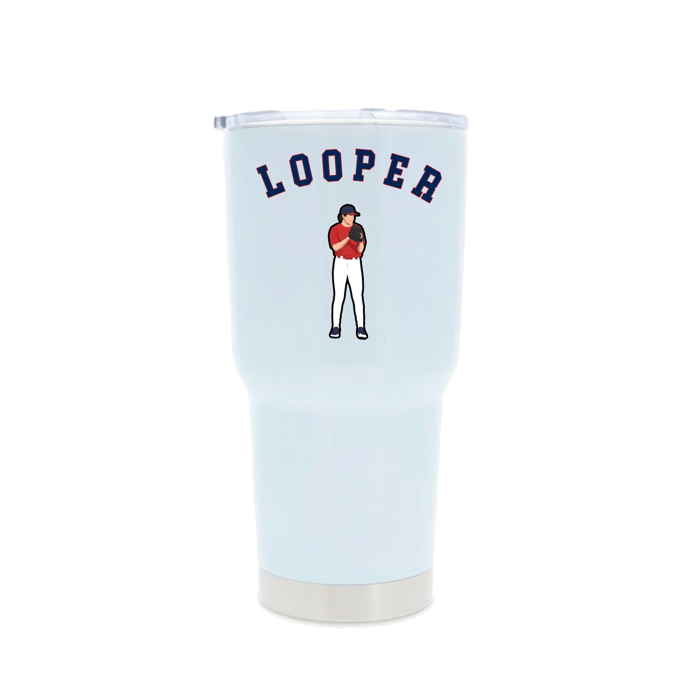 30oz Stainless Steel Tumbler — Shirsey Arch in White