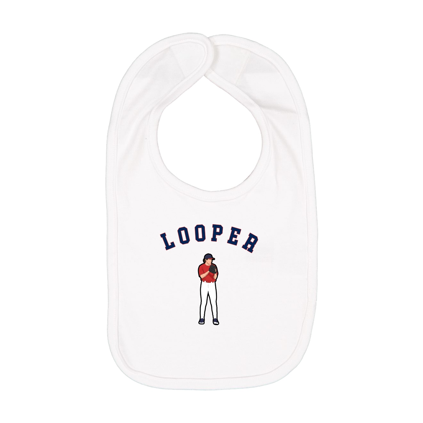 Infant Bib — Shirsey Arch in White