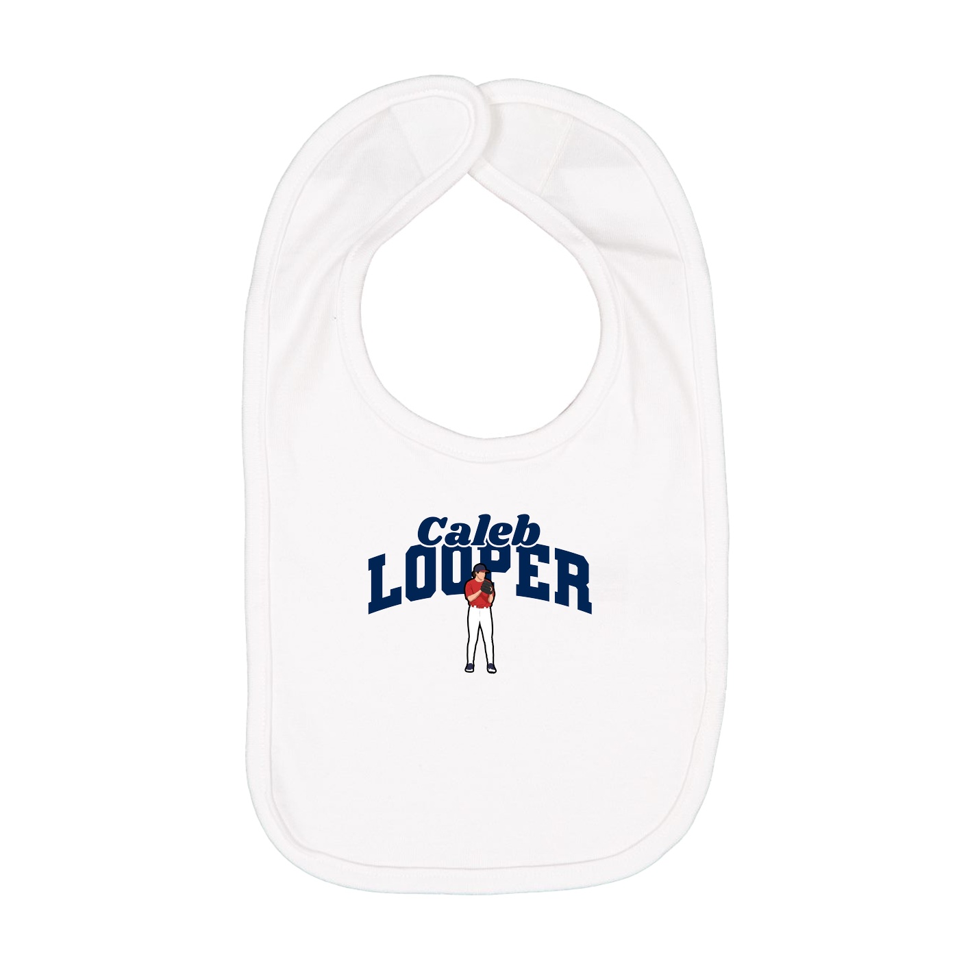 Infant Bib — Signature Arch in White