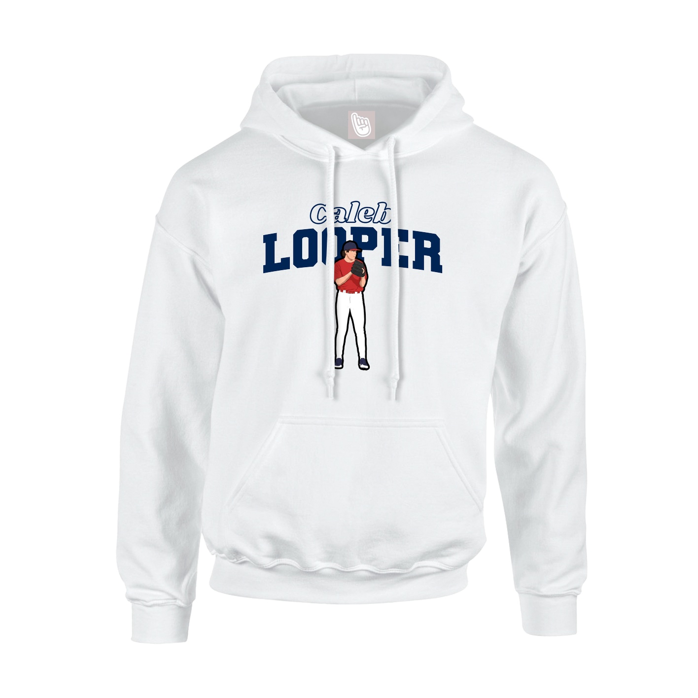 Hoodie — Name Arch in White