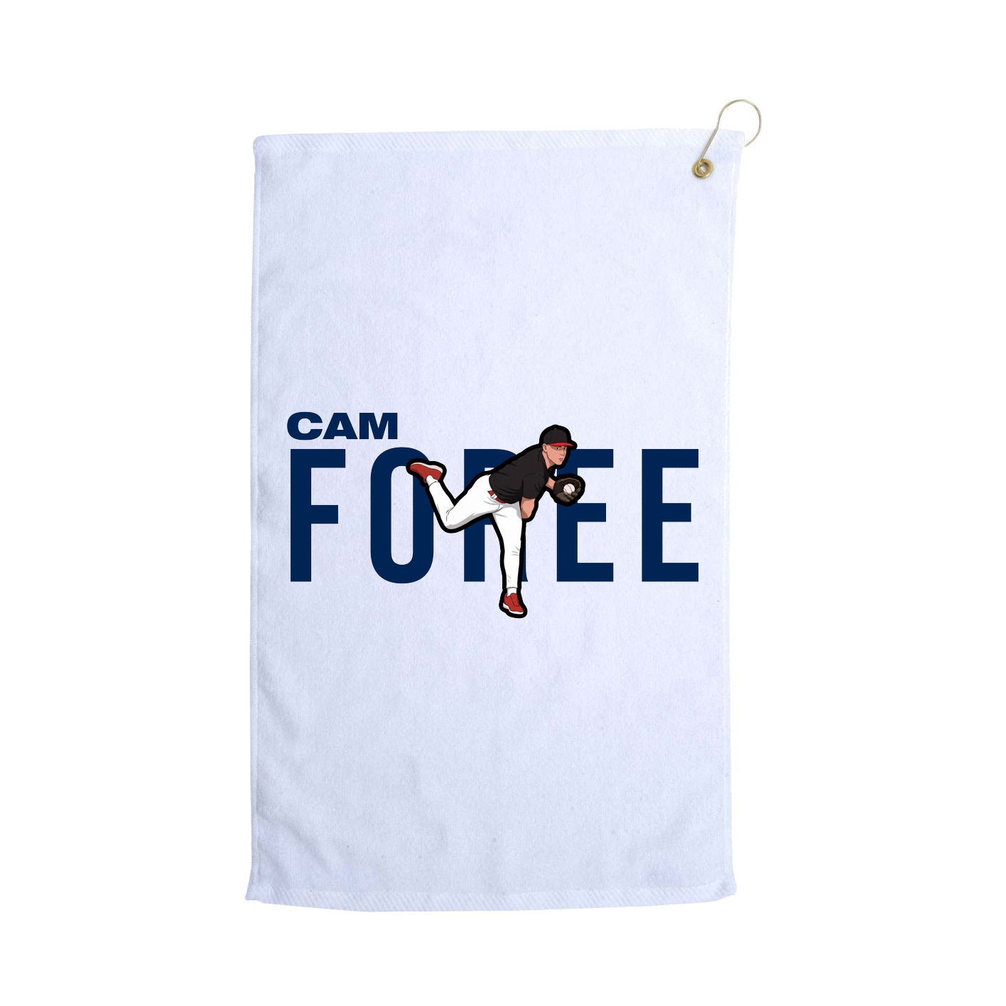 Golf Towel — Player Name in White