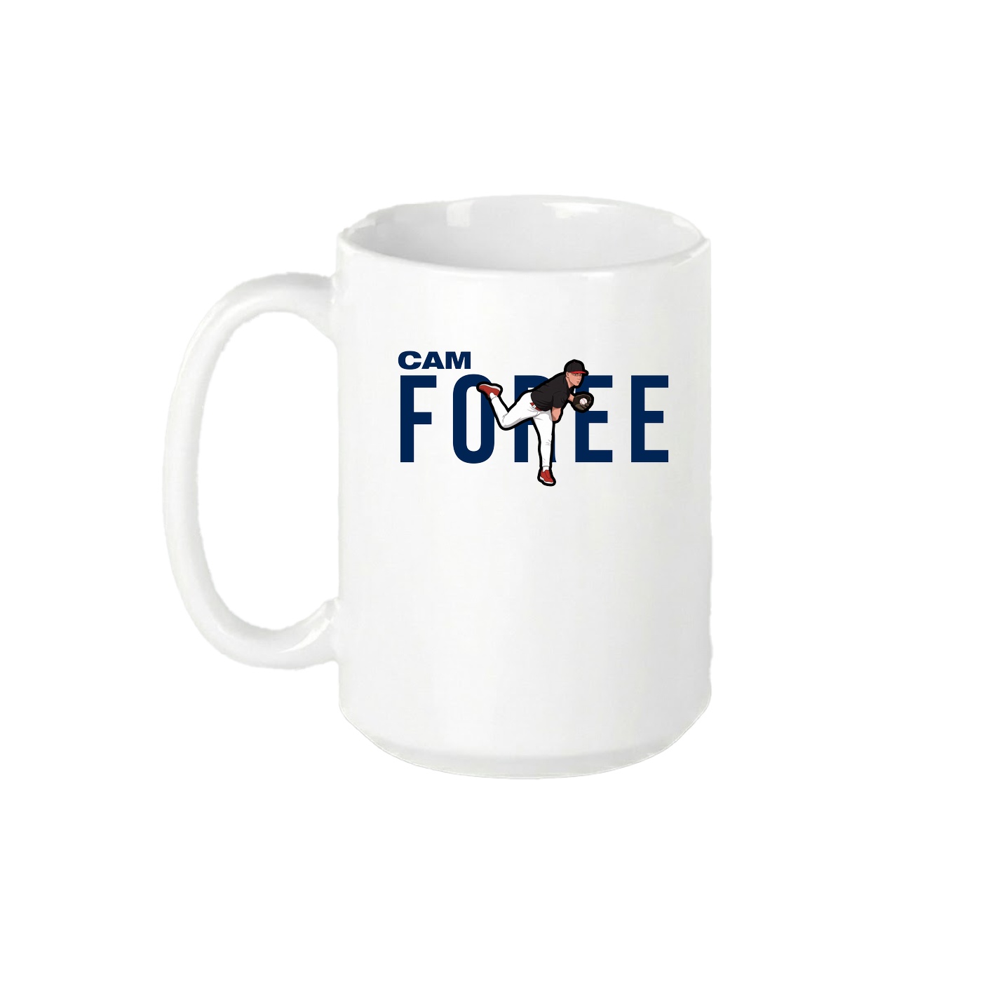 15oz Coffee Mug — Player Name in White