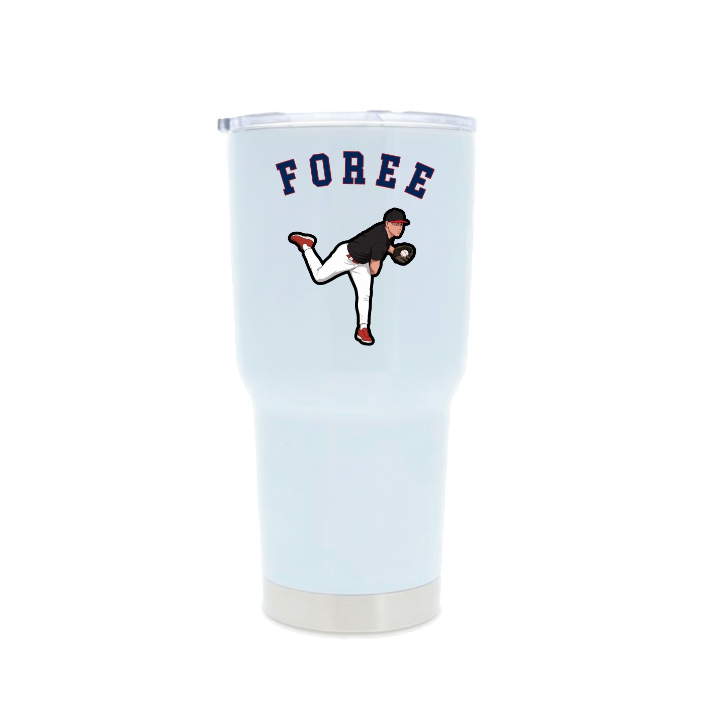 30oz Stainless Steel Tumbler — Shirsey Arch in White