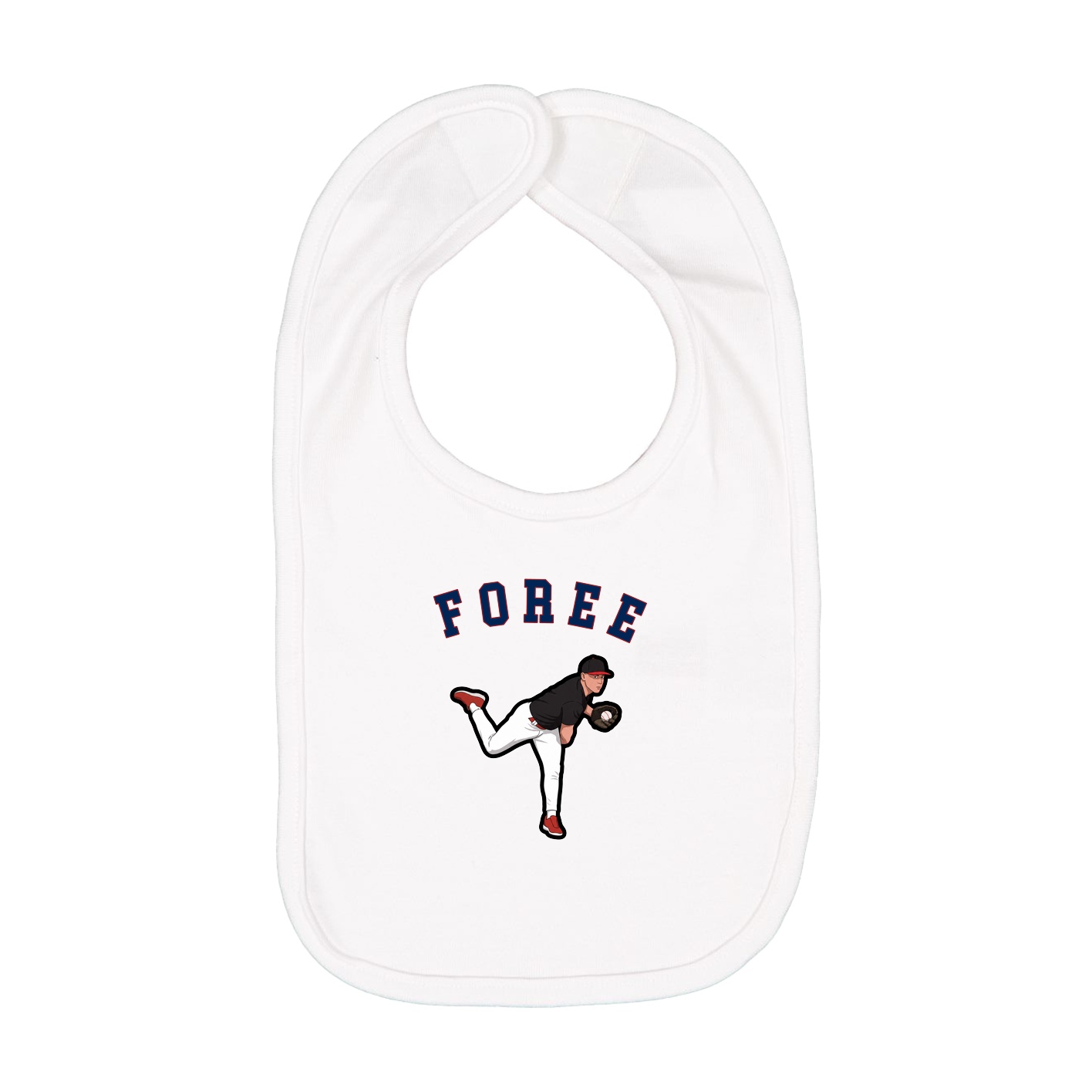 Infant Bib — Shirsey Arch in White