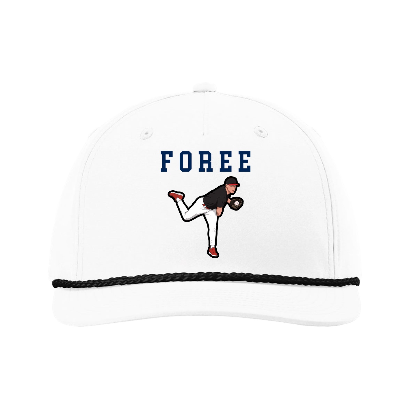 Five-Panel Classic Rope Cap — Shirsey in White