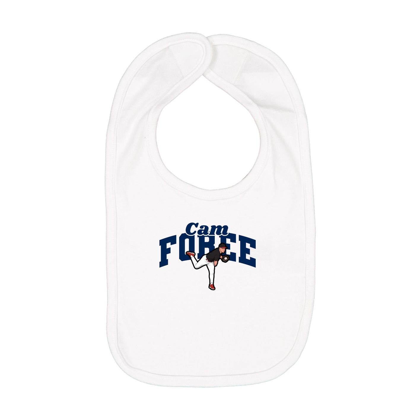 Infant Bib — Signature Arch in White