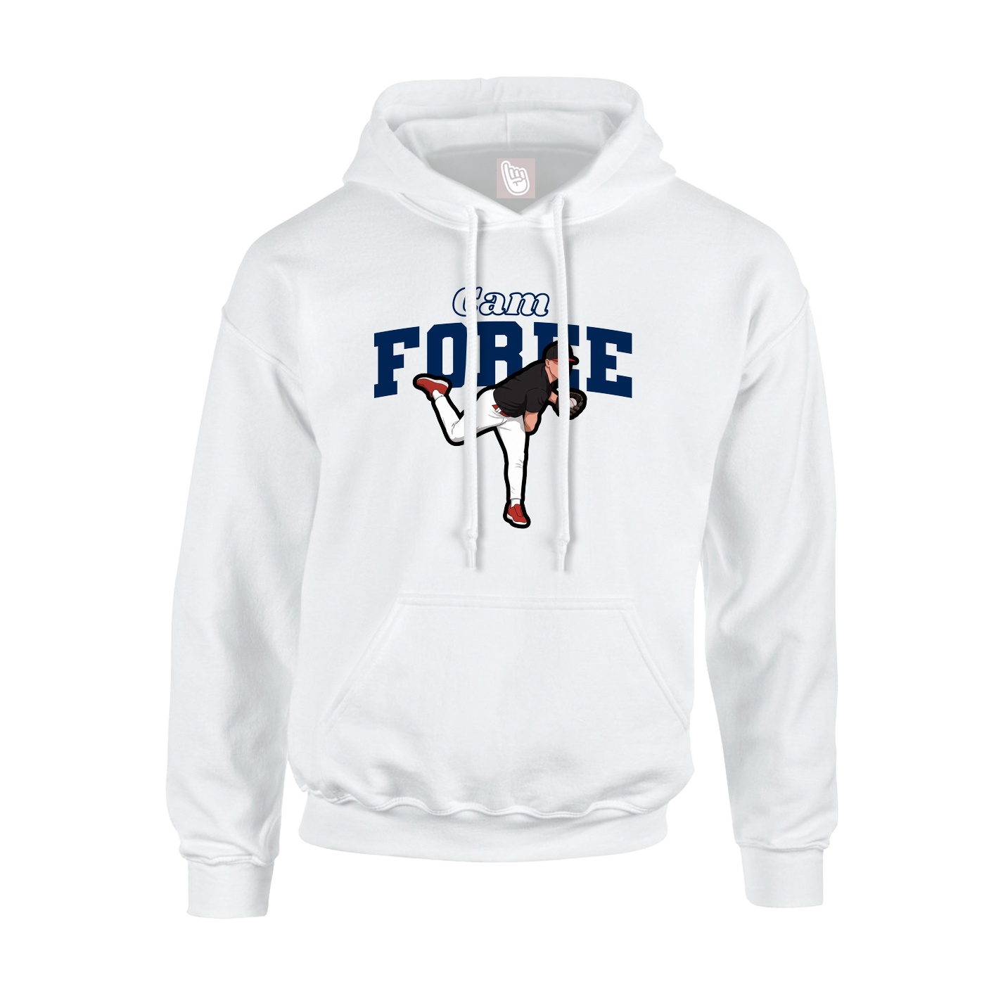 Hoodie — Name Arch in White