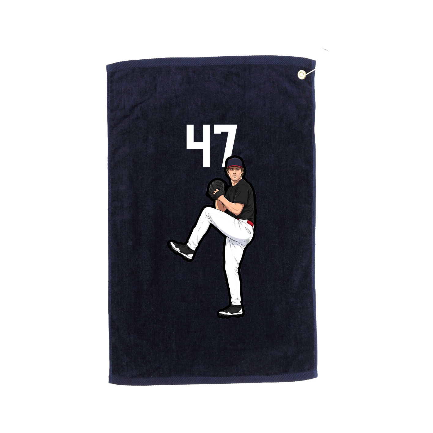 Golf Towel — Number Top in Navy