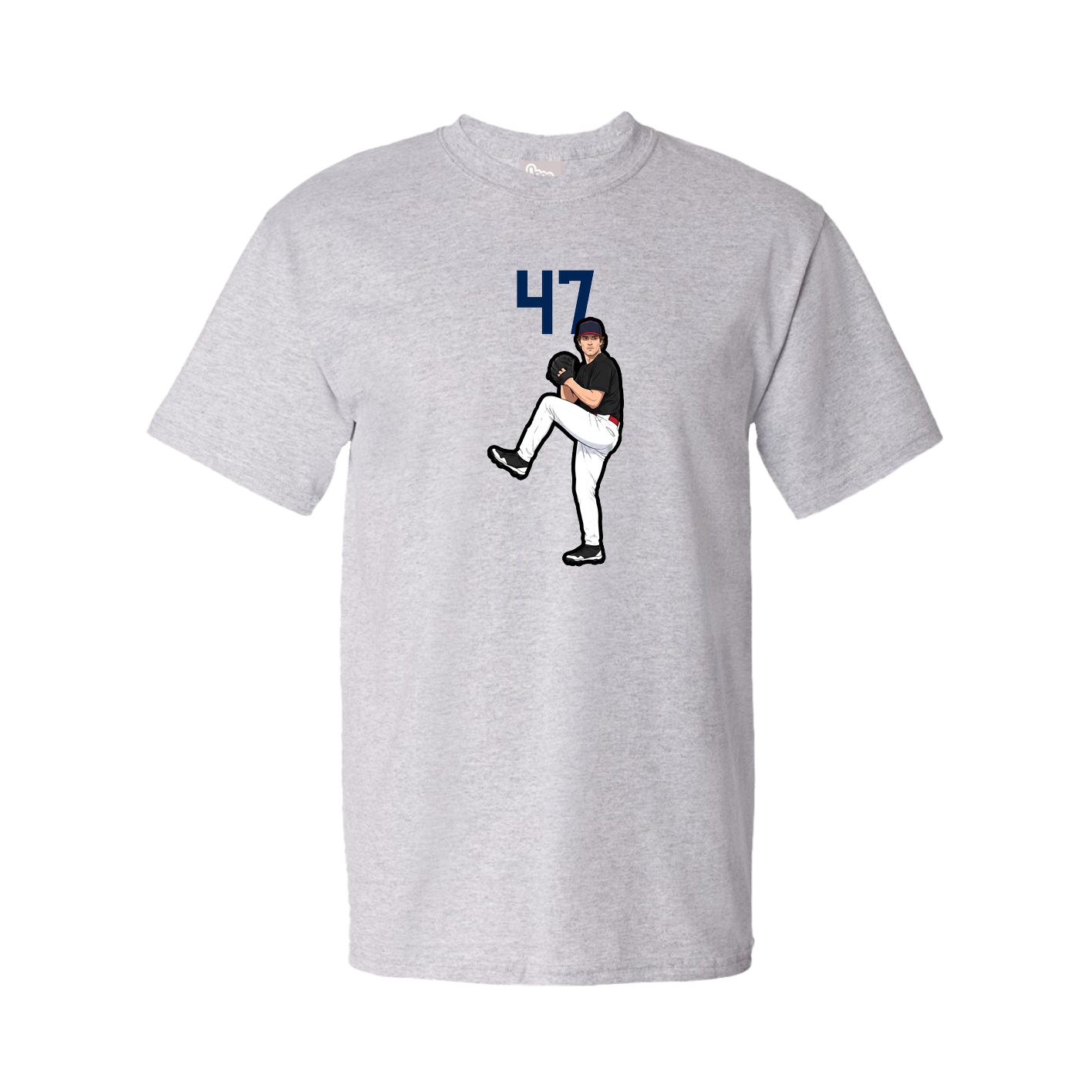 Youth Tee — Number Top in Grey