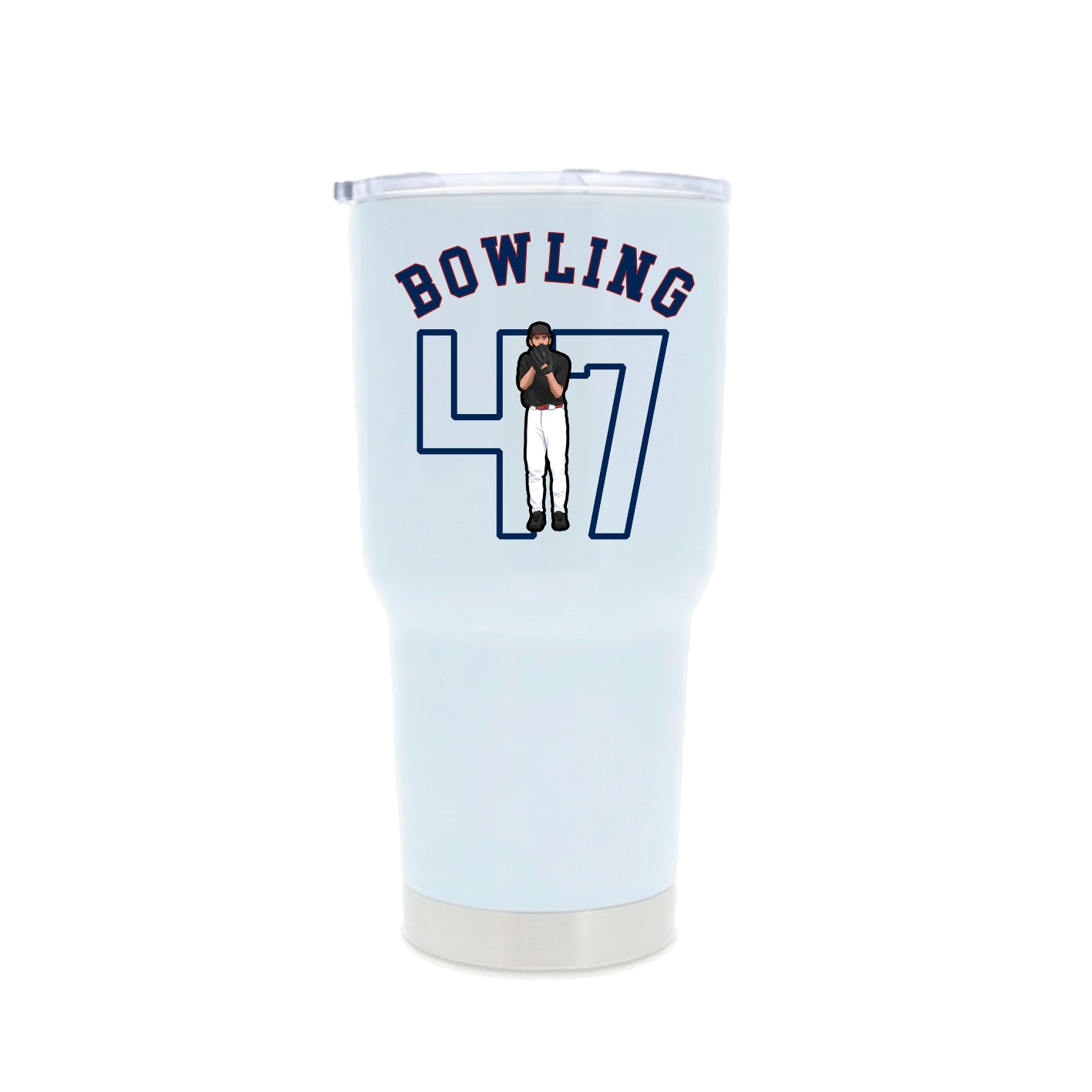 30oz Stainless Steel Tumbler — Shirsey Arch in White