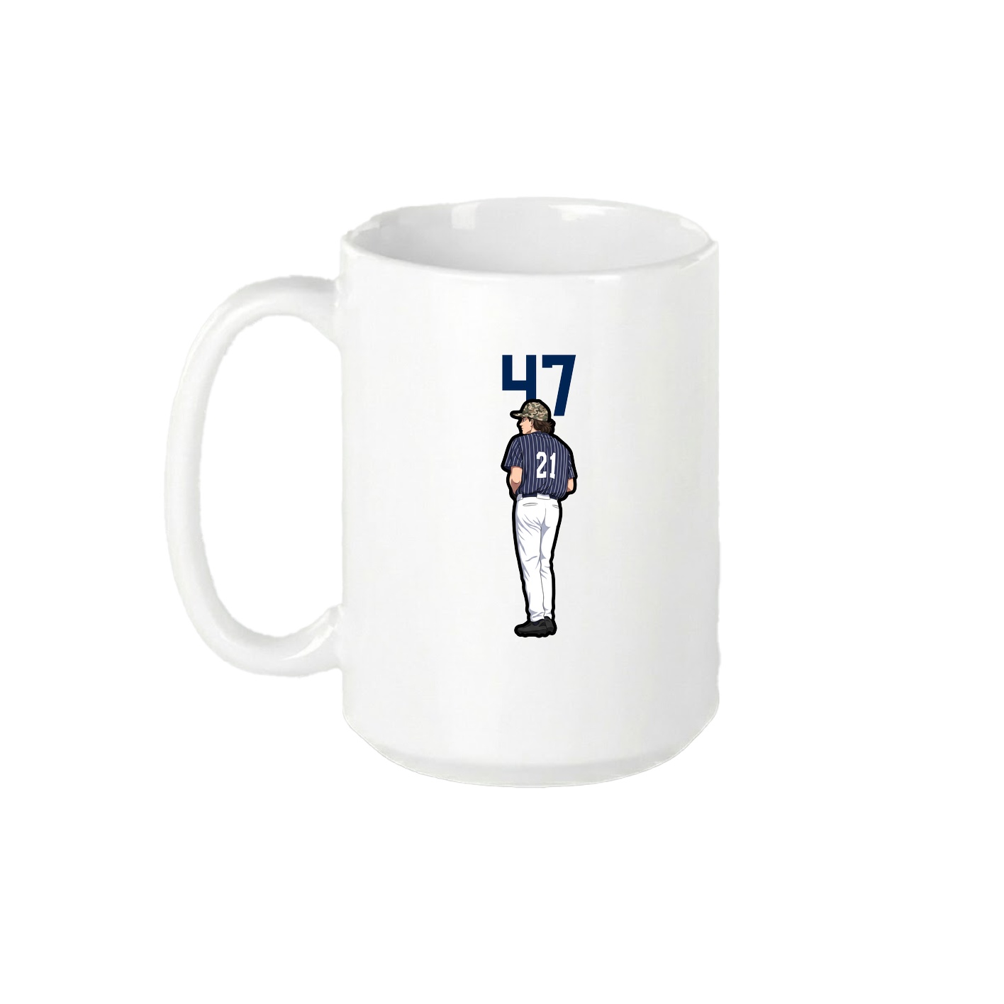 15oz Coffee Mug — Number Top in White