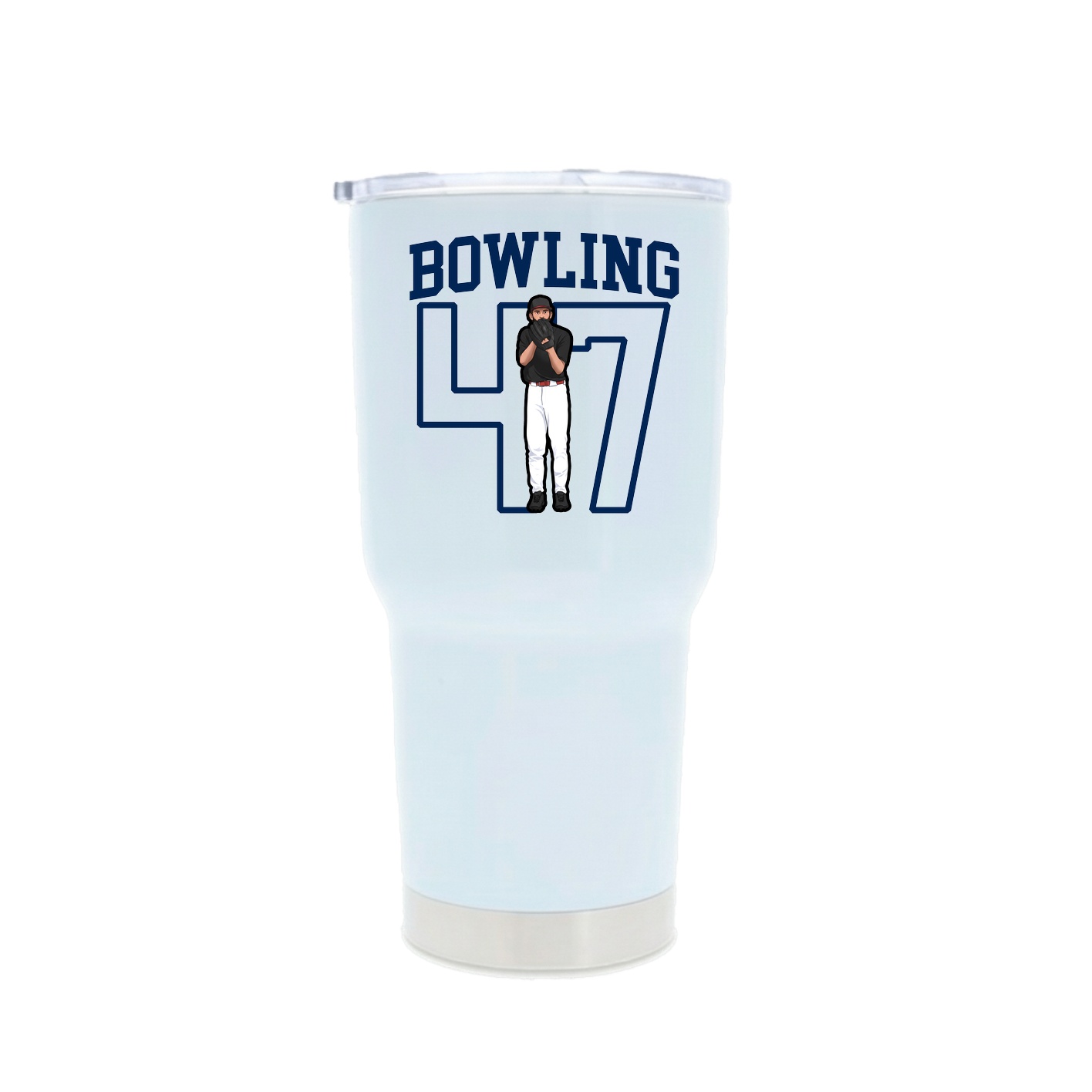 30oz Stainless Steel Tumbler — Shirsey in White