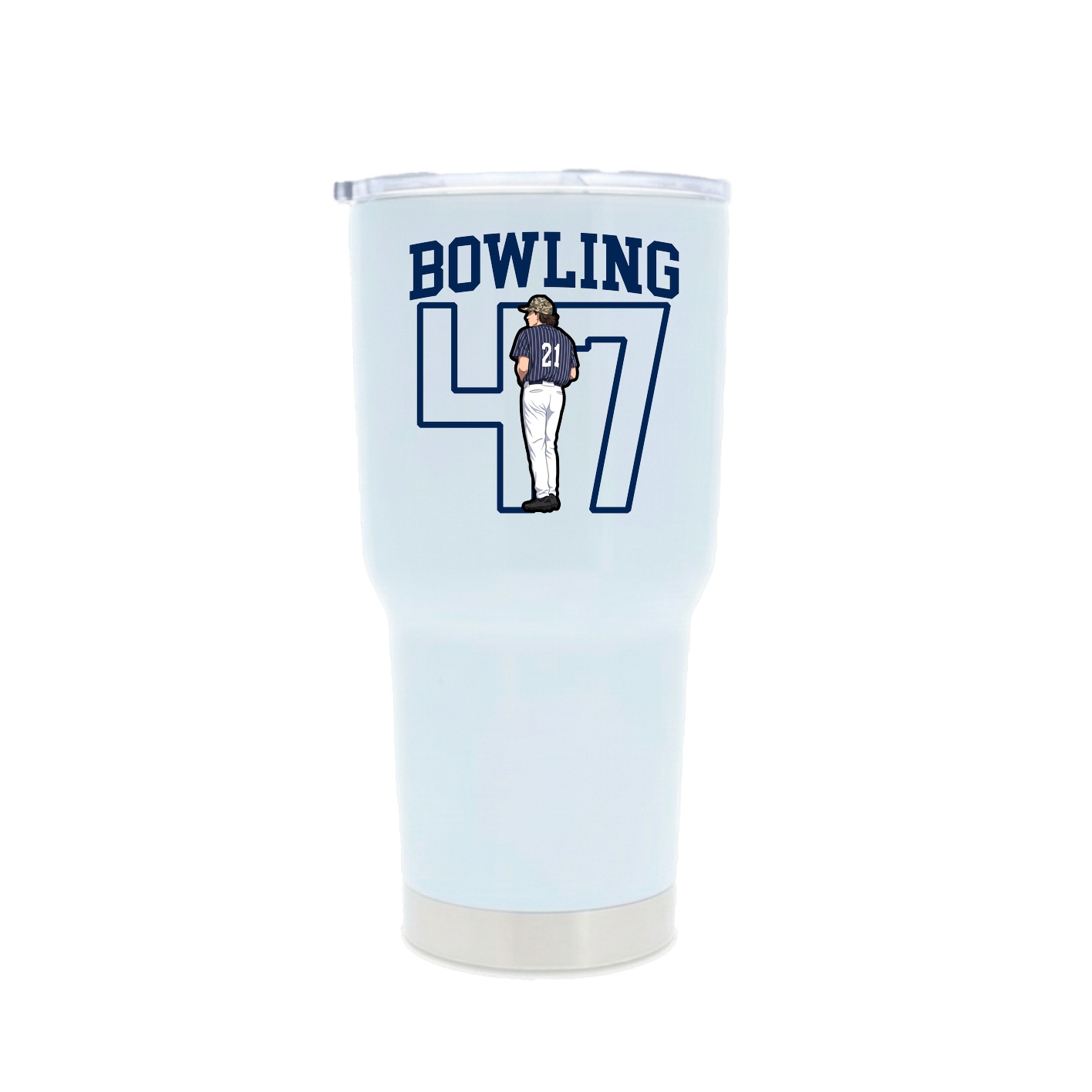 30oz Stainless Steel Tumbler — Shirsey in White