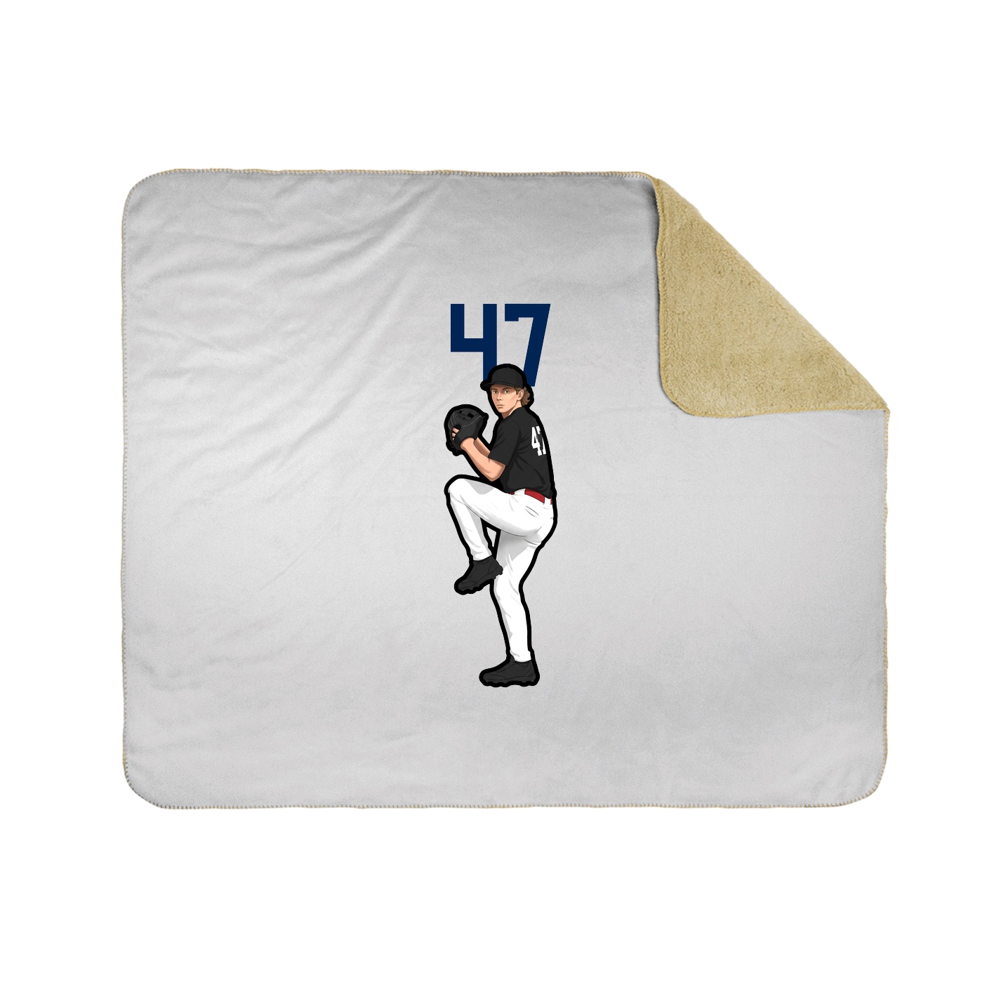Throw Blanket — Number Top in White