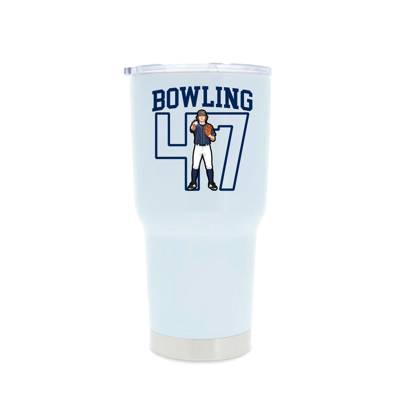 30oz Stainless Steel Tumbler — Shirsey in White