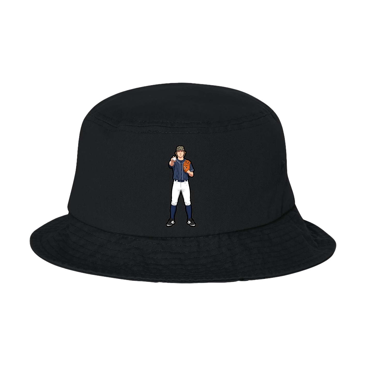 Bucket Cap — Name Vertical in Black