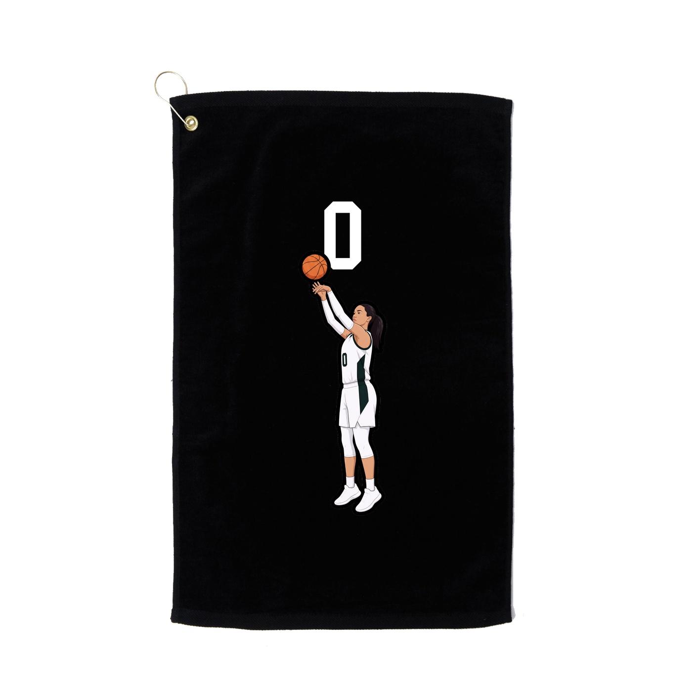 Golf Towel — Number Top in Black