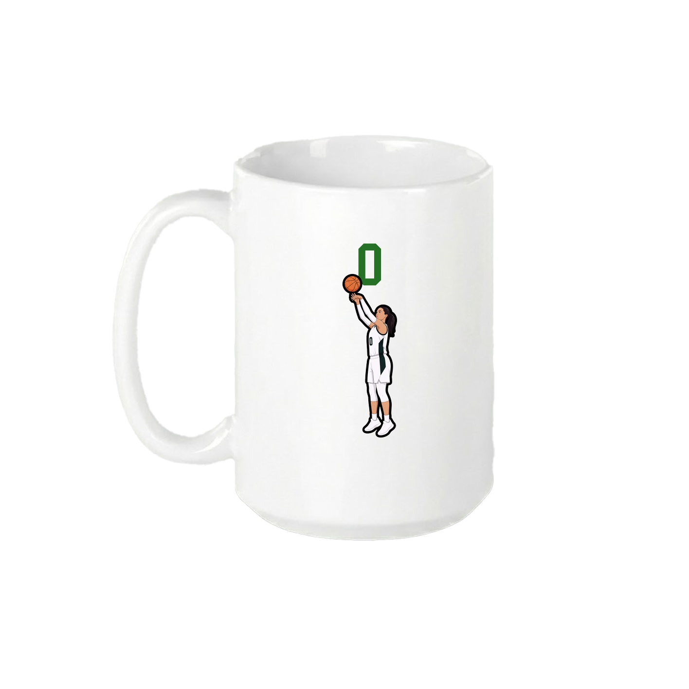 15oz Coffee Mug — Number Top in White