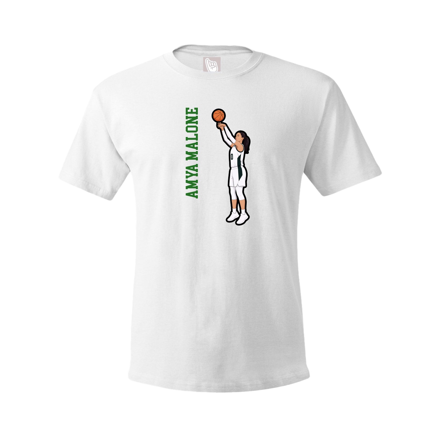 Tee — Name Vertical in White