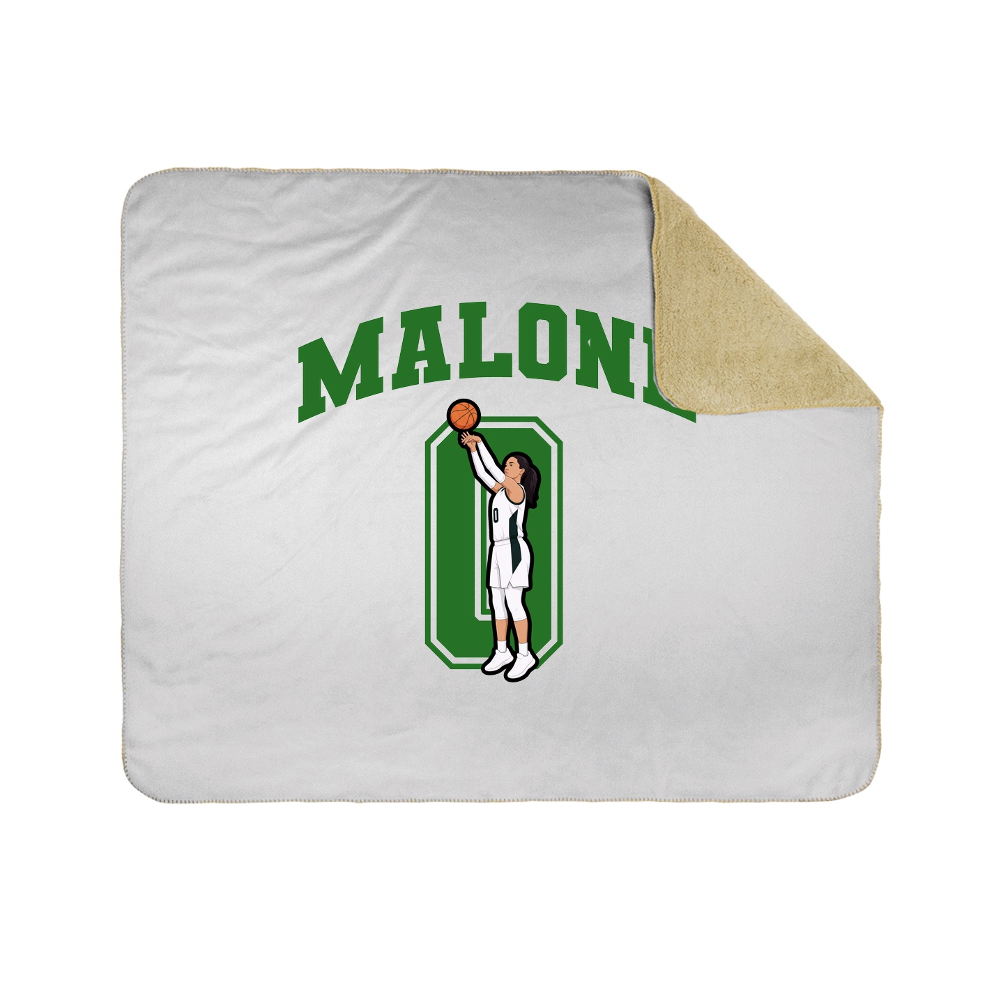 Throw Blanket — Number in White