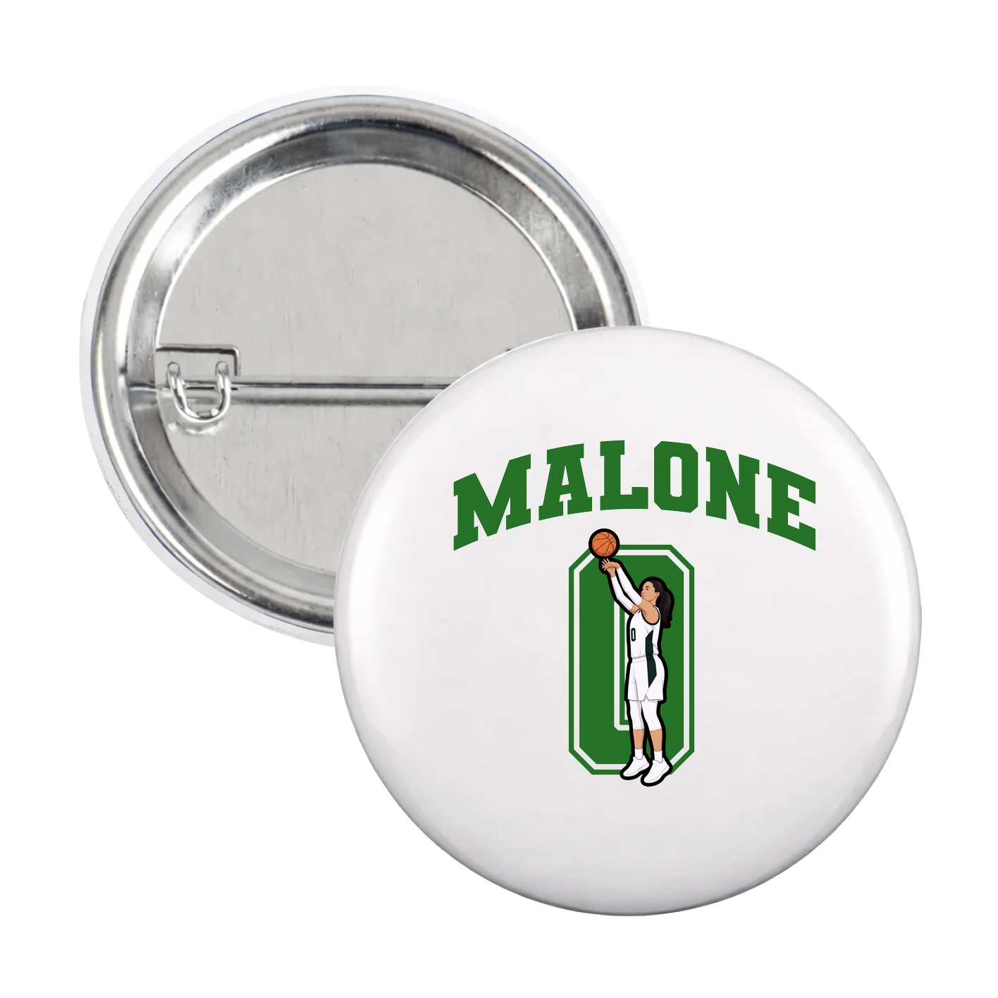 Game Day Button — Number in White