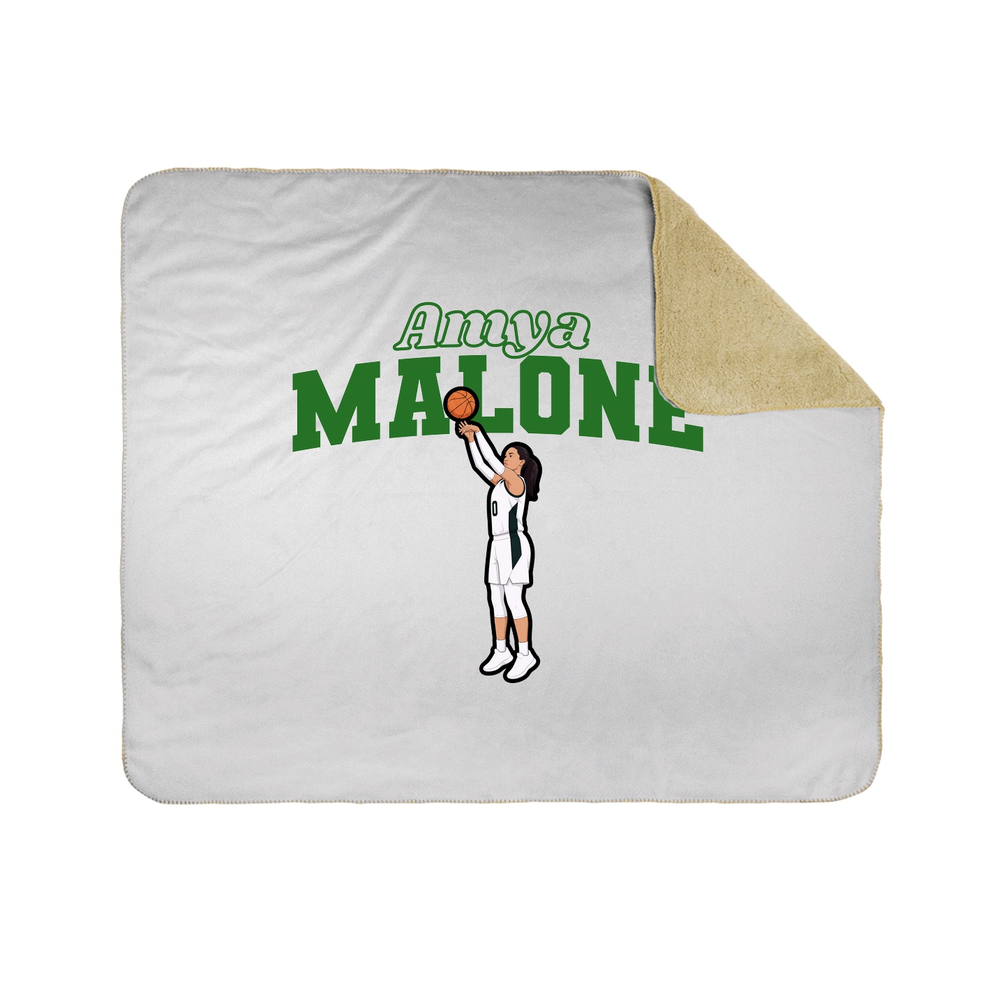 Throw Blanket — Name Arch in White