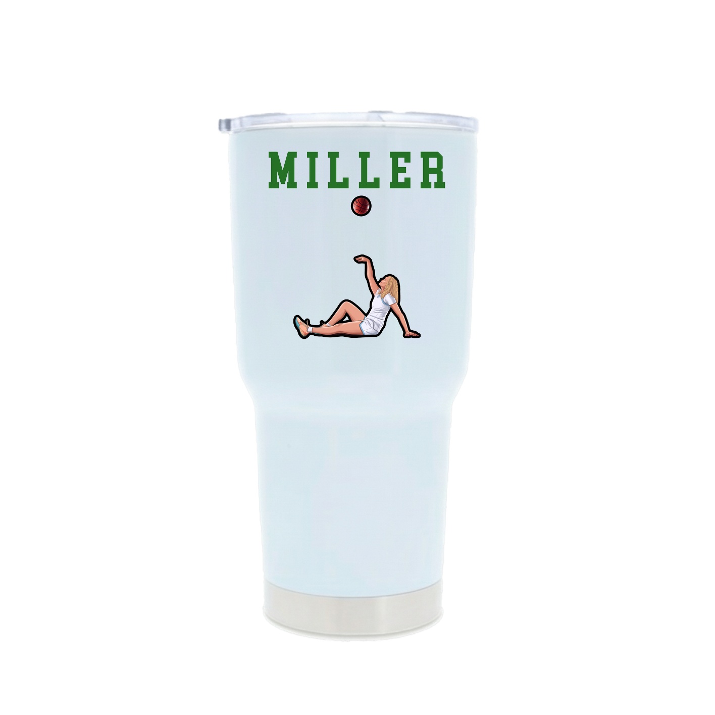 30oz Stainless Steel Tumbler — Shirsey in White