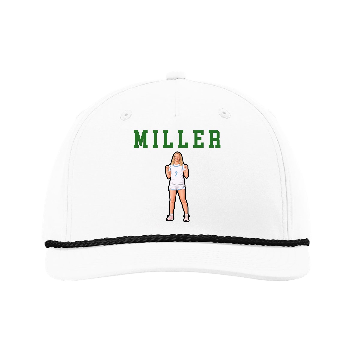 Five-Panel Classic Rope Cap — Shirsey in White