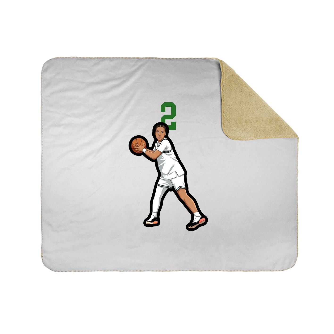 Throw Blanket — Number Top in White