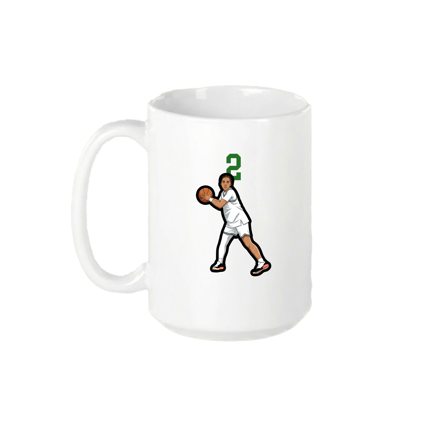 15oz Coffee Mug — Number Top in White