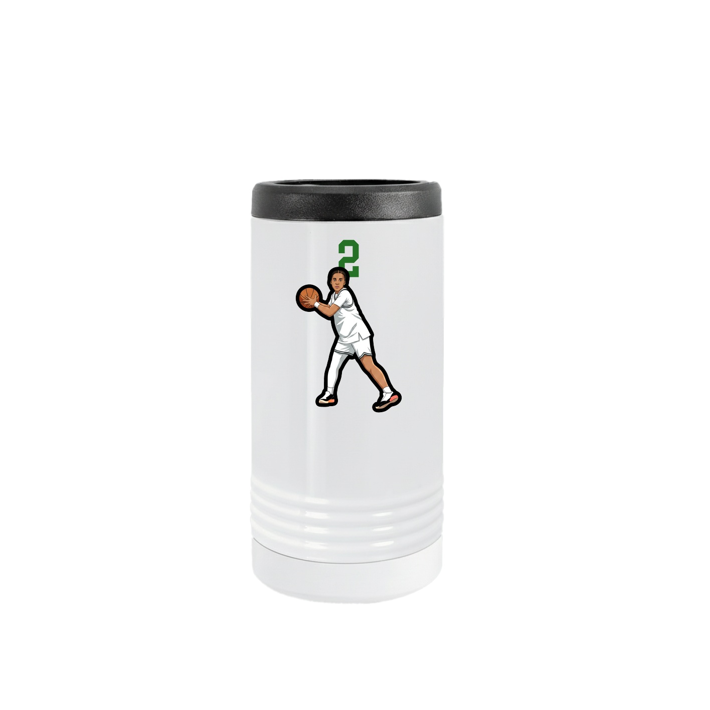 Slim Beverage Holder — Number Top in White