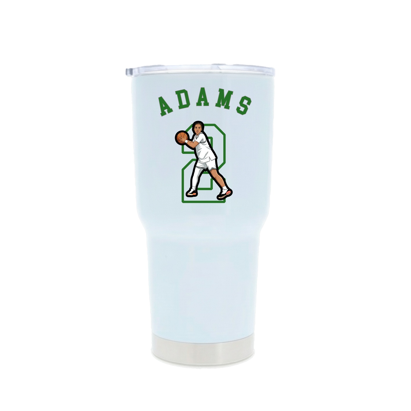 30oz Stainless Steel Tumbler — Shirsey Arch in White