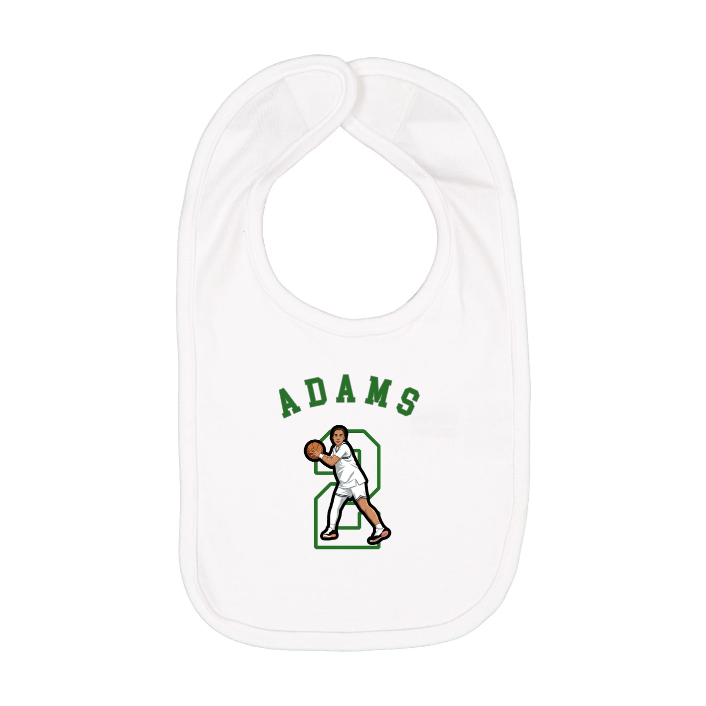 Infant Bib — Shirsey Arch in White