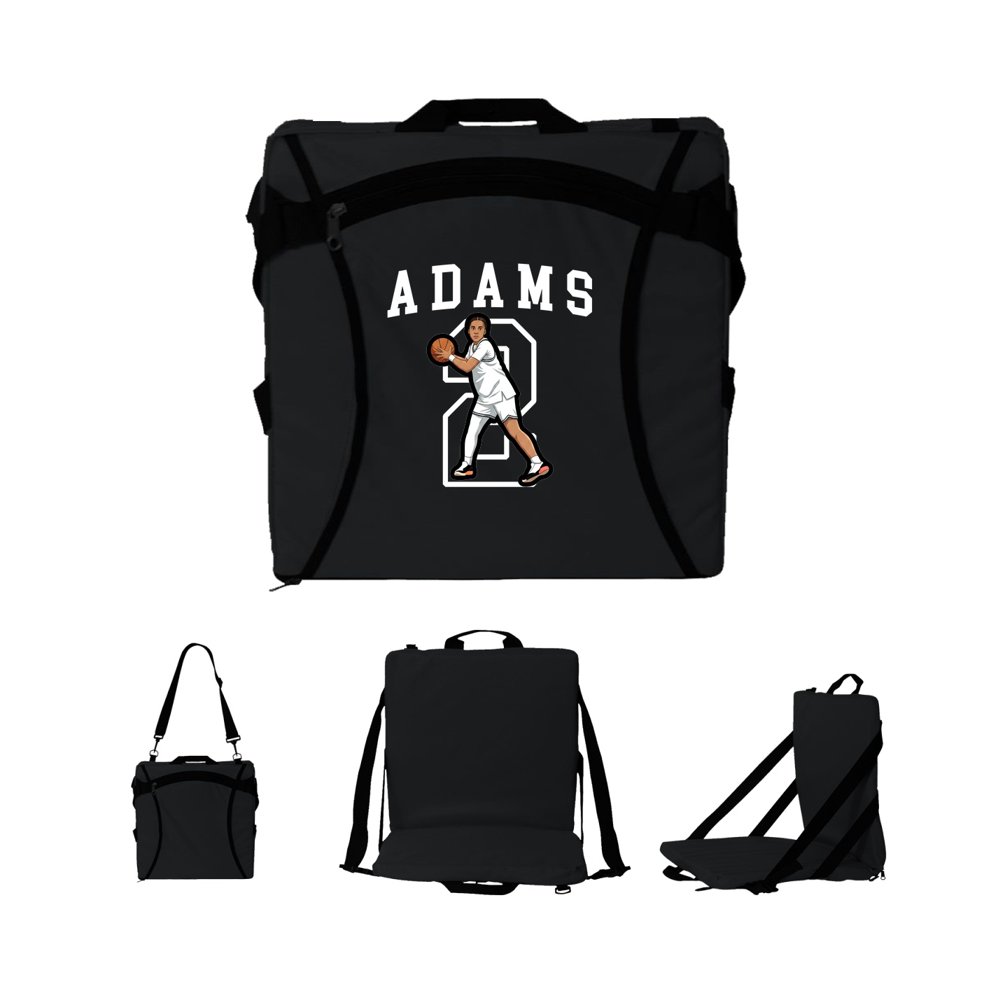 Folding Stadium Seat — Shirsey in Black