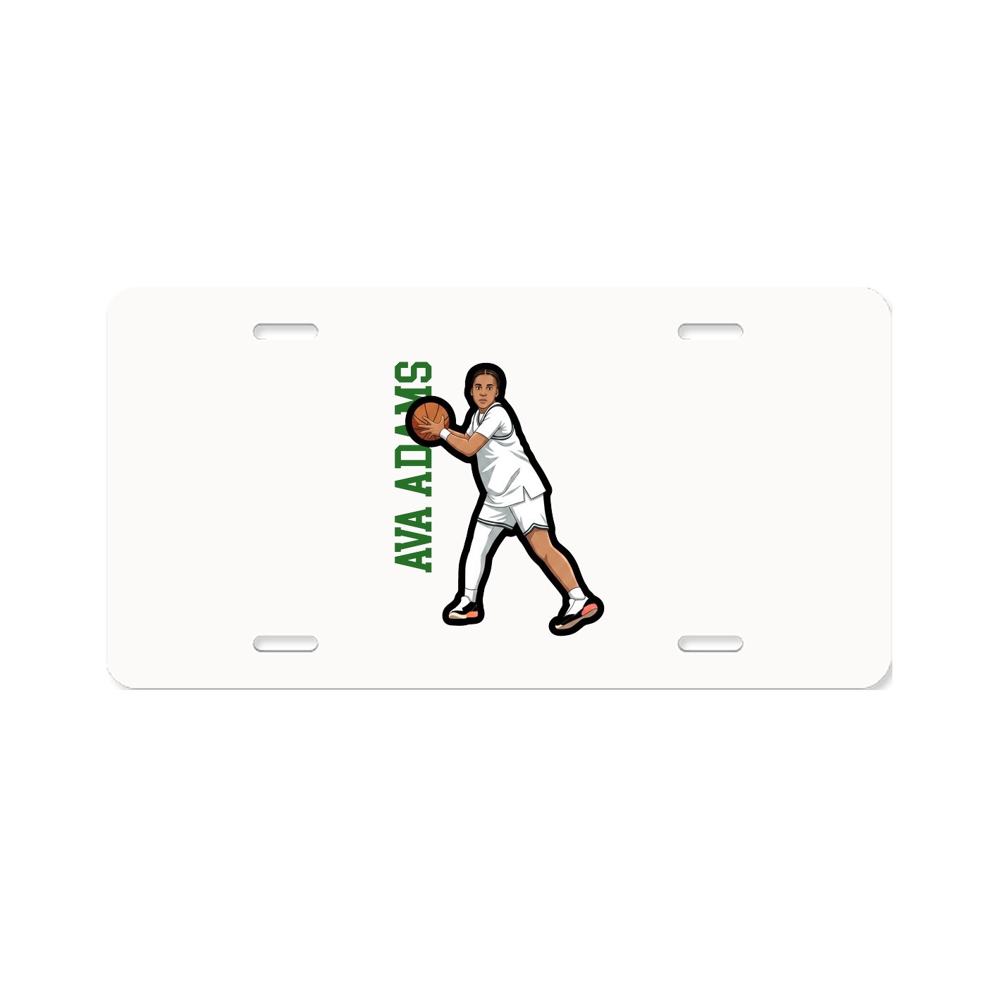 License Plate — Name Vertical in Classic