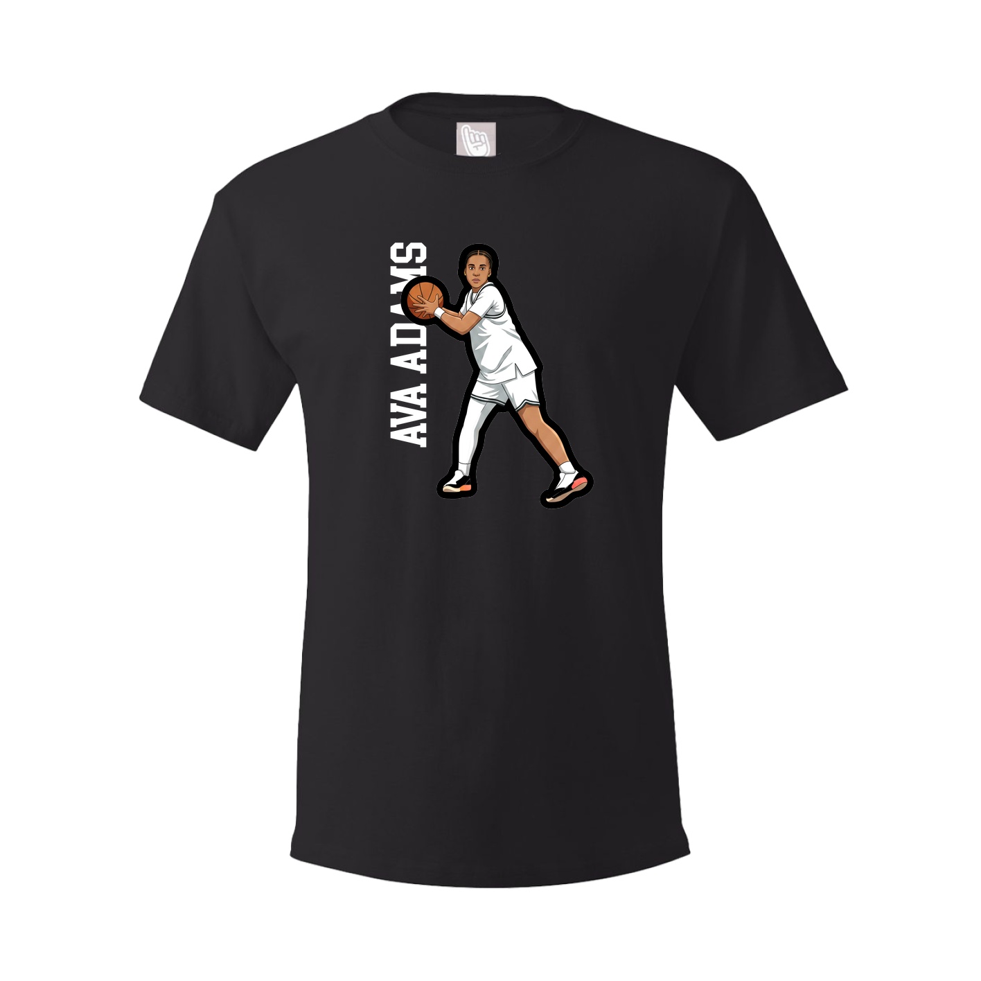 Youth Tee — Name Vertical in Black