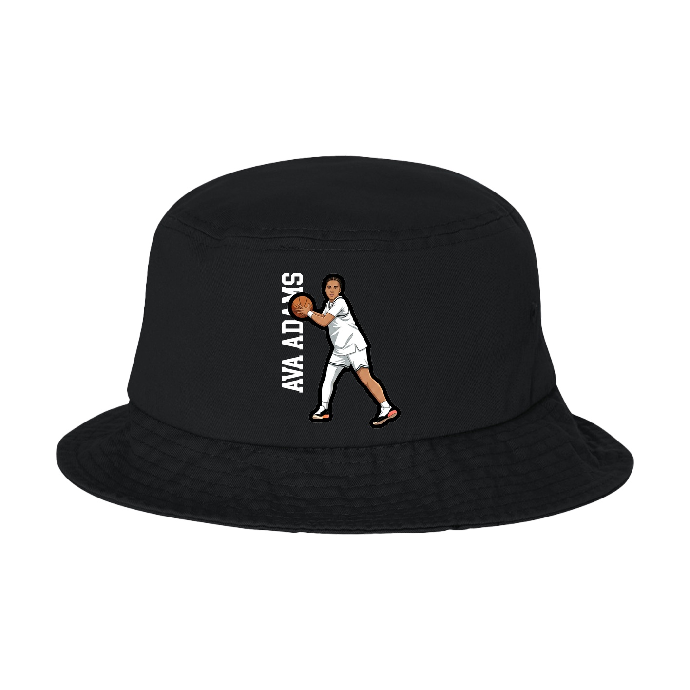 Bucket Cap — Name Vertical in Black