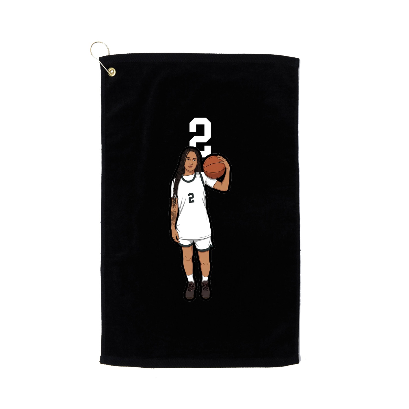 Golf Towel — Number Top in Black