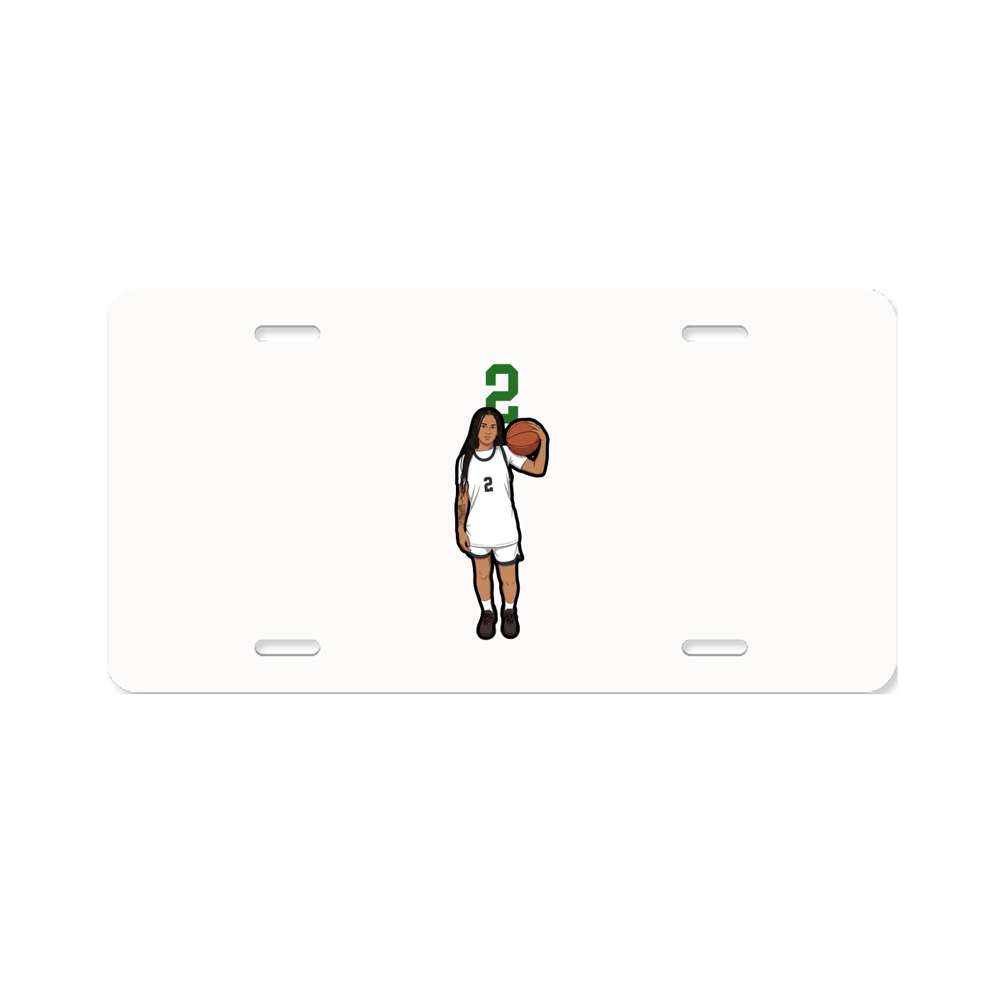 License Plate — Number Top in Classic