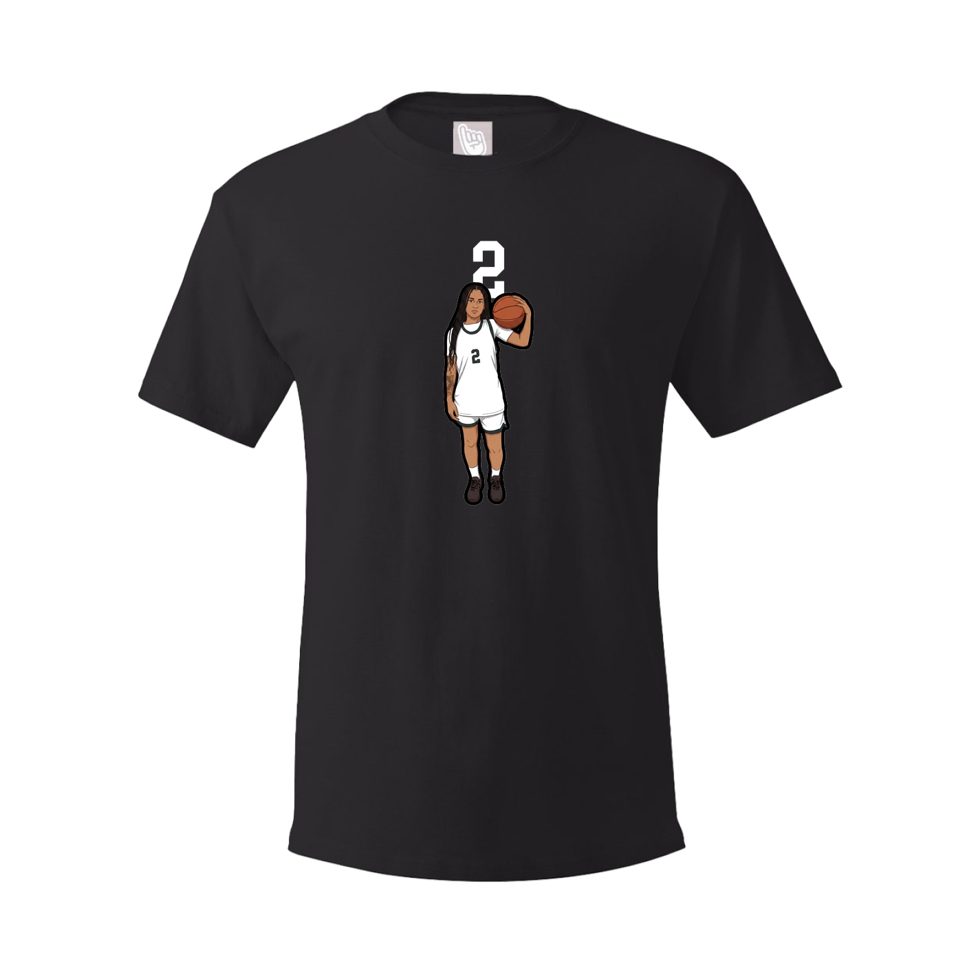Youth Tee — Number Top in Black