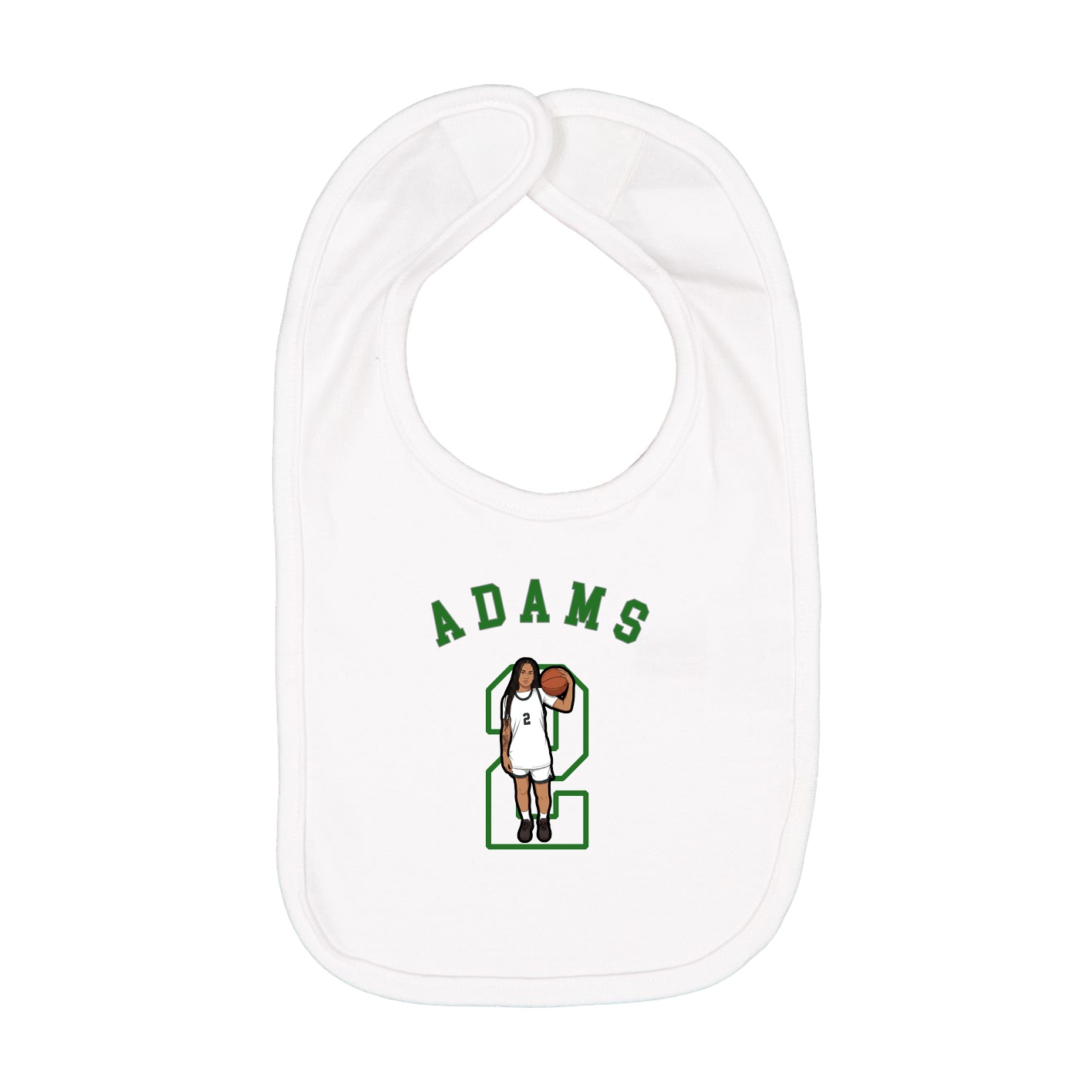 Infant Bib — Shirsey Arch in White