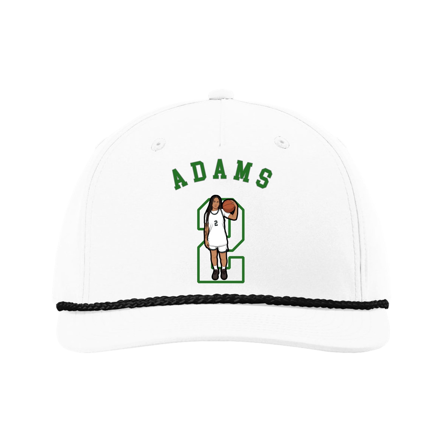Five-Panel Classic Rope Cap — Shirsey Arch in White