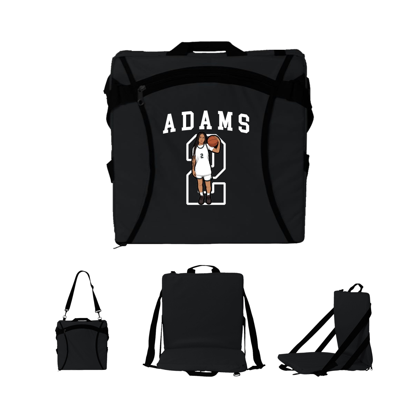 Folding Stadium Seat — Shirsey in Black