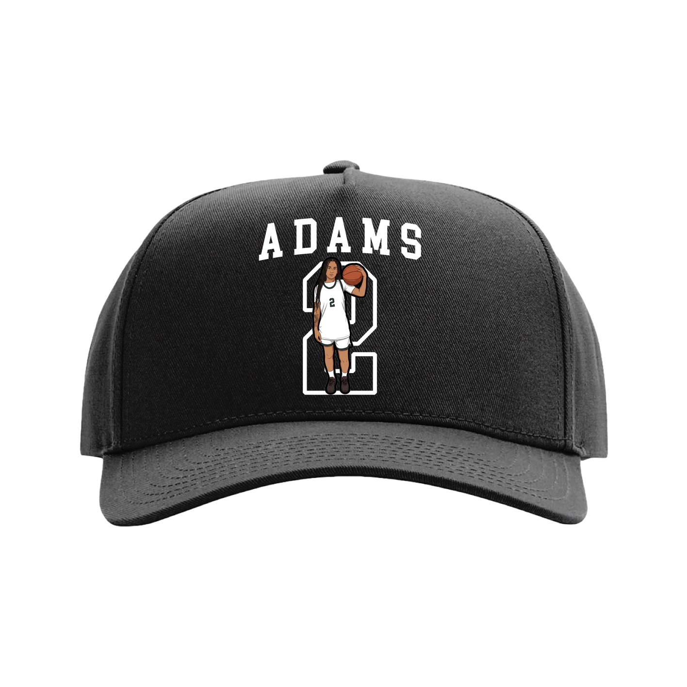 Full Fabric Five-Panel Champ Cap — Shirsey in Black