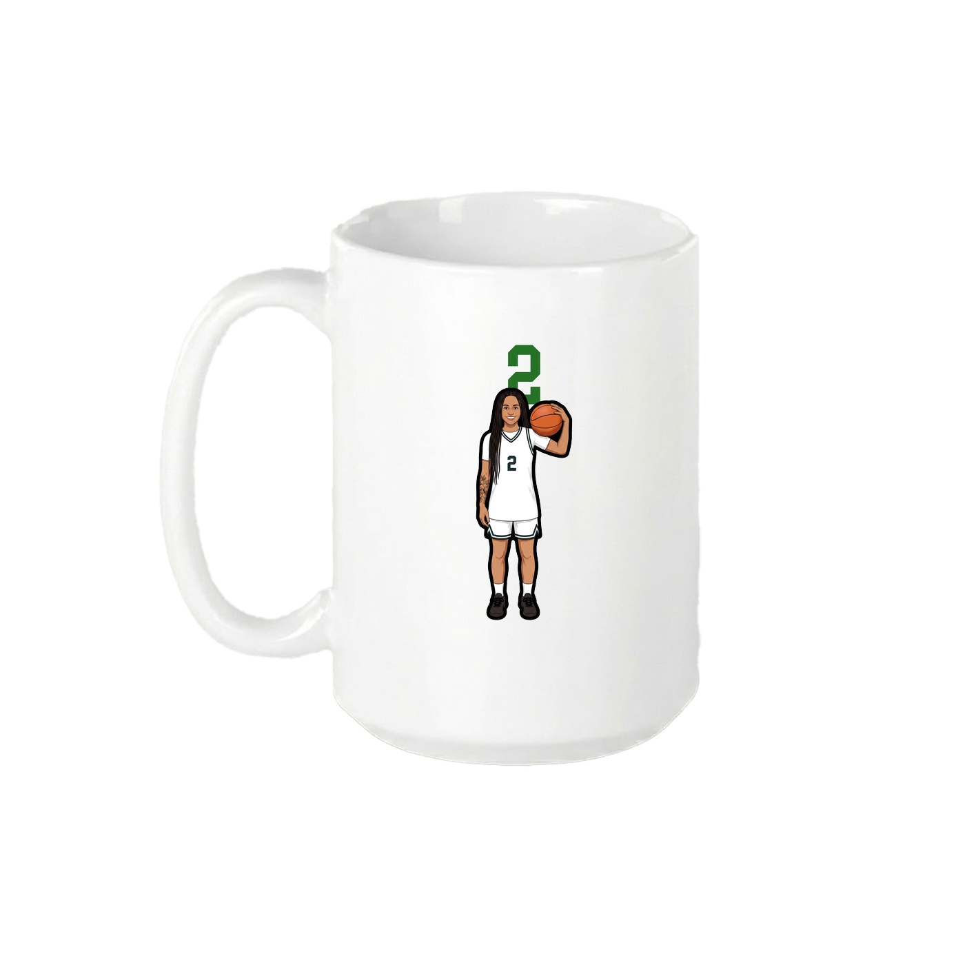 15oz Coffee Mug — Number Top in White